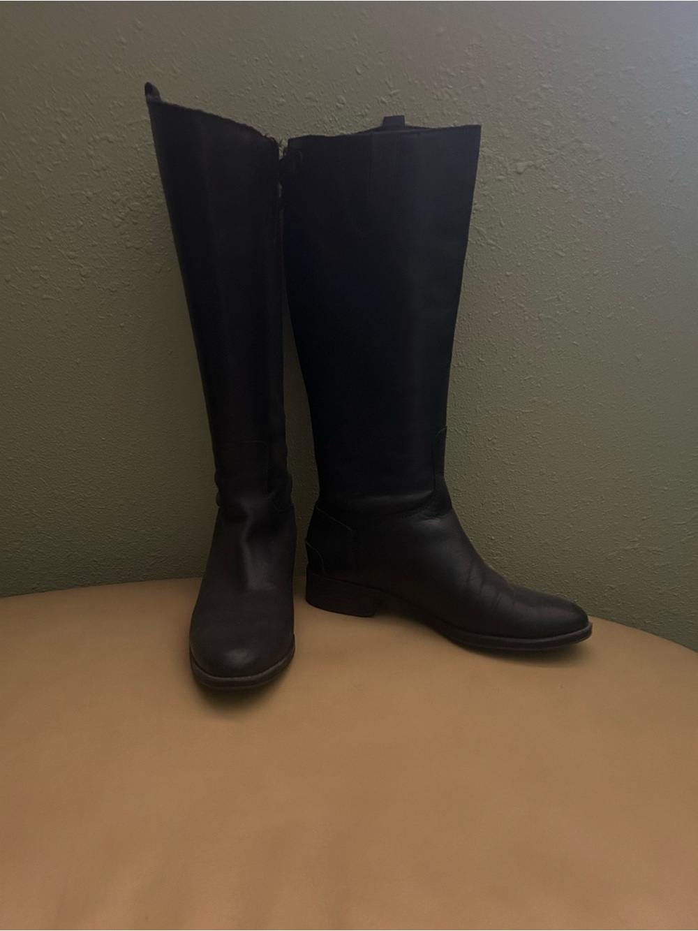Sam Edelman Black Tall Leather Riding Boots